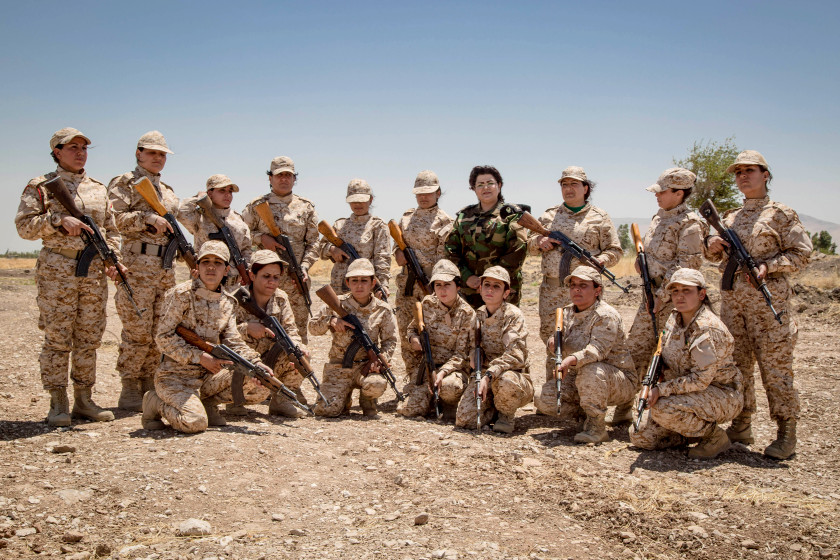 Iraq: Women Peshmerga Of The 2nd Battalion Military Exercise